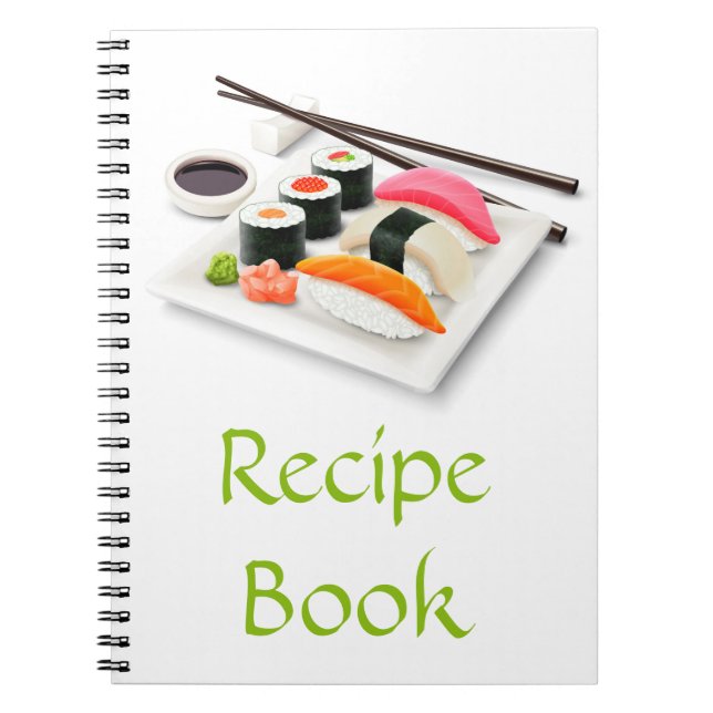 Carnet Sushi Asiatique Japonais recette de nourriture liv (Devant)