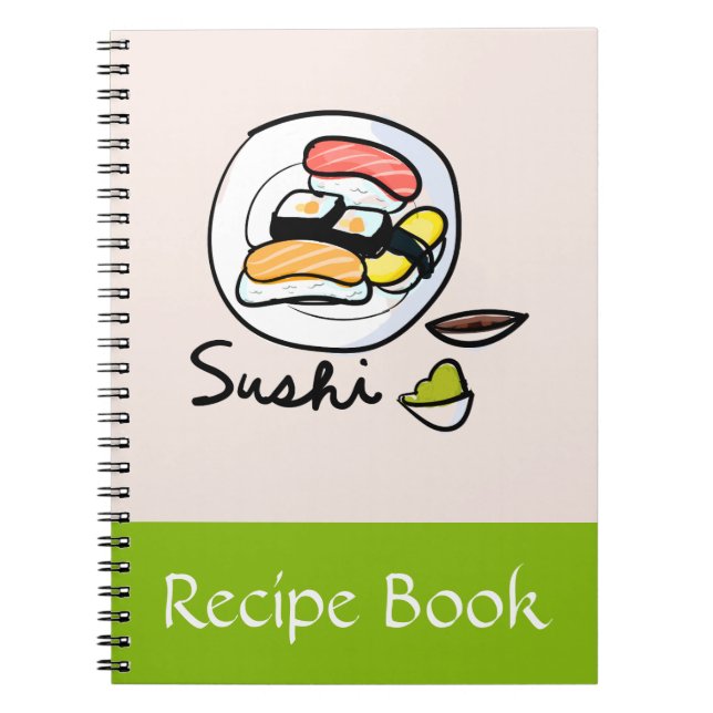 Carnet Sushi Asiatique Japonais recette de nourriture liv (Devant)