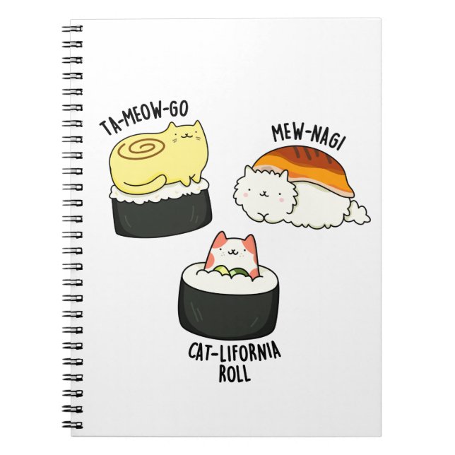 Carnet Sushi Cats Funny Sushi Pun (Devant)