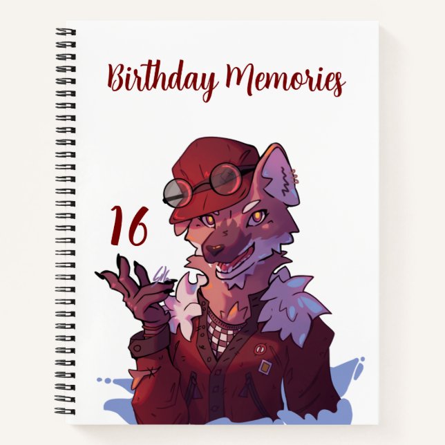 Carnet Sweet 16 memories wolf (Devant)