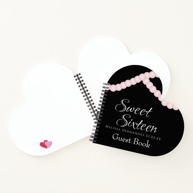 Carnet Sweet 16 Strands Pearl Coeur invité (Intérieur)