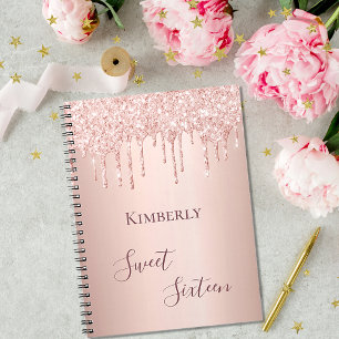 Carnet Sweet 16e seize rose de 16 ans parties scintillant
