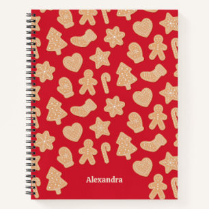 Carnet Sweet Christmas Gingerbread Motif de cookies