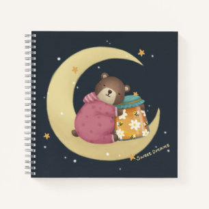Carnet Sweet Dreams : Illustration de l'ours et du miel