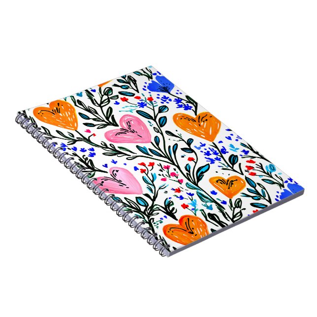 Carnet Sweet Floral Heart Notebook (Côté Droit)