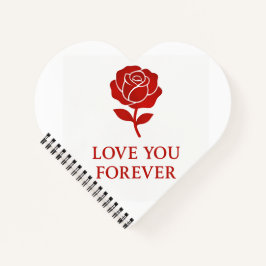 Carnet Sweet Rose Forever Message Valentine Cute