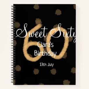 Carnet Sweet Soixante ajouter nom date anniversaire Polka
