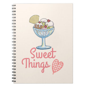 Carnet Sweet Things - Crème de glace Sundae rose