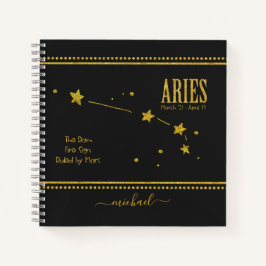 Carnet Symbole Aries Star Zodiac