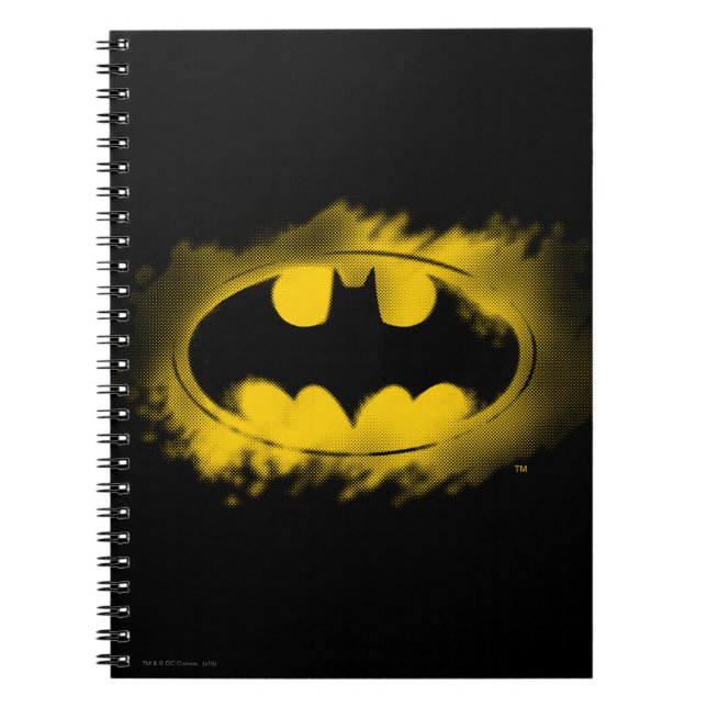 Carnet Symbole Batman | Logo noir et jaune (Devant)