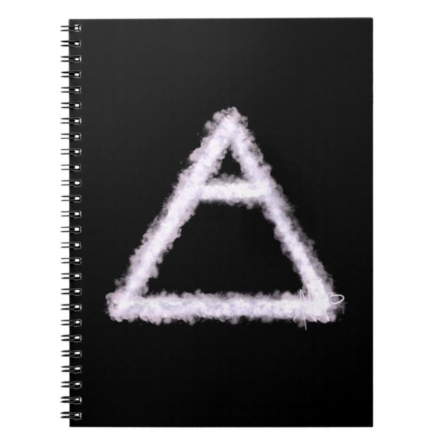 Carnet Symbole d'alchimie de l'élément d'air émietté (Devant)