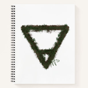 Carnet Symbole d'alchimie de l'élément rocheux de la Terr