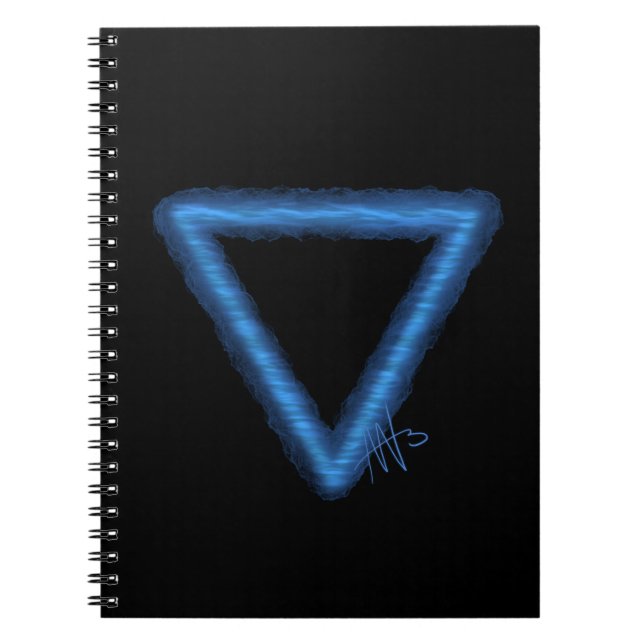Carnet Symbole d'alchimie des éléments d'eau ondulée (Devant)