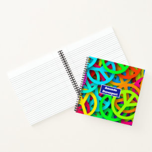 Carnet SYMBOLE DE LA PAIX Motif Super 60 VIBE