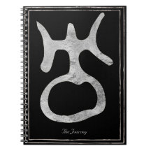 Symbole de la planète Uranus stylisée en argent ma