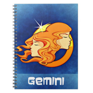 Carnet Symbole de l'astrologie de Gemini Zodiac