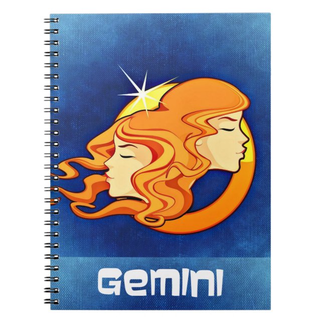 Carnet Symbole de l'astrologie de Gemini Zodiac (Devant)