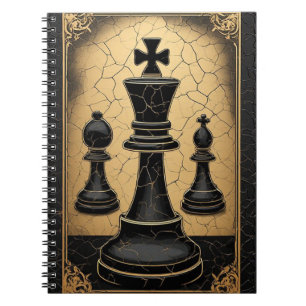 Carnet Symbole de pouvoir du roi d'échecs doré ♛