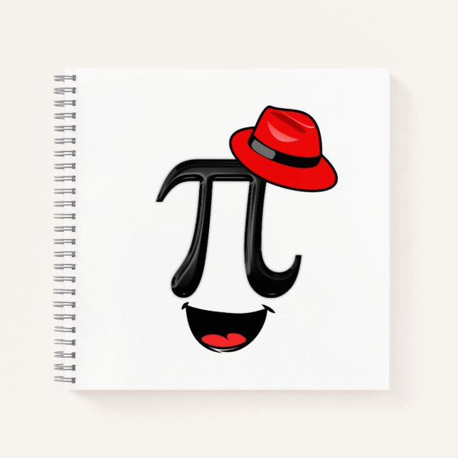 Carnet Symbole de sourire mathématique 14 Bonne marche Nu (Devant)