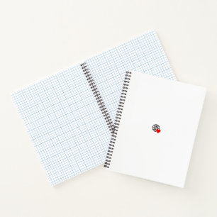Carnet Symbole du coeur rouge créé avec des lignes lisses