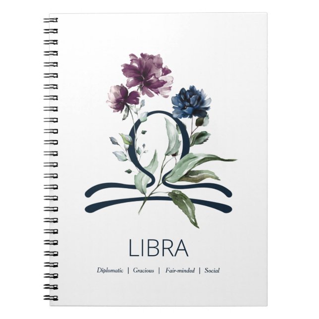Carnet SYMBOLE ÉTOILE Zodiaque DE Libra (Devant)