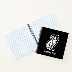 Carnet Symbole hibou blanc