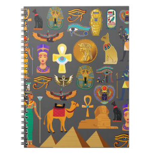 Carnet SYMBOLE HIÉROglyphique égyptien Motif pharaon
