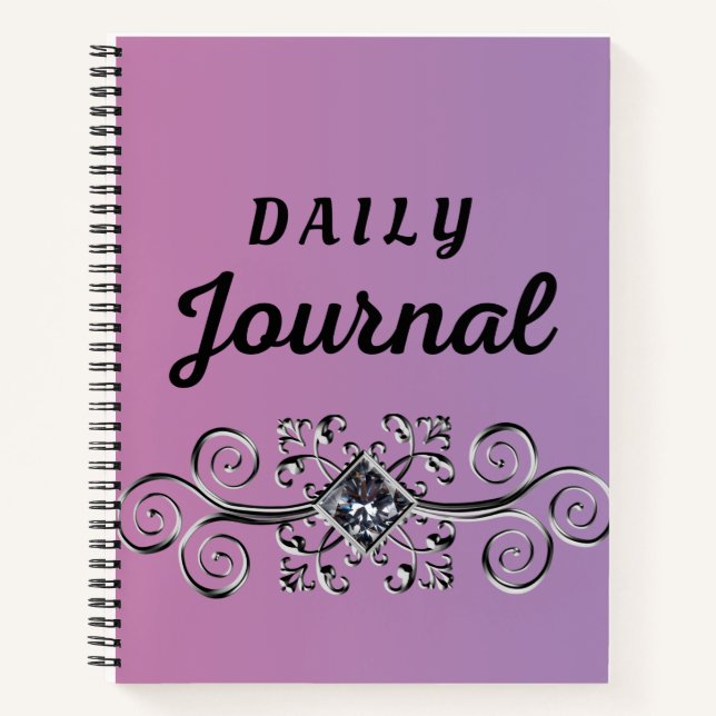 Carnet Symbole Jeu du Carré de couverture violet du Journ (Devant)