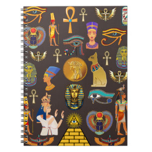 Carnet Symbole Motif égyptien Hiéroglyphique antique