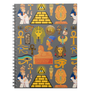 Carnet Symbole motif Hiéroglyphe égyptien antique