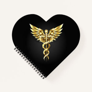 Carnet Symbole Polygonal Or Caduceus