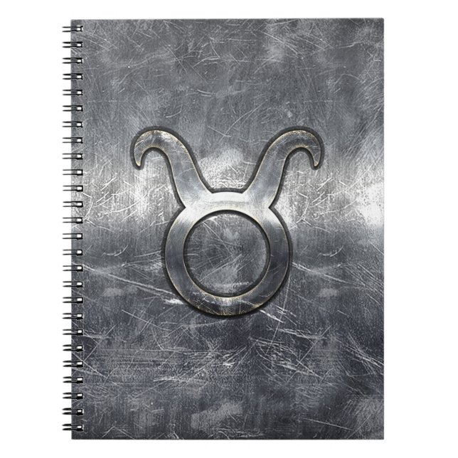 Carnet Symbole Taurus Zodiaque en Grunge Style désossé (Devant)