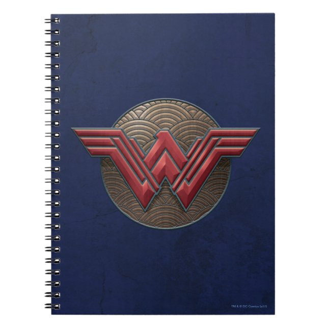 Carnet Symbole Wonder Woman sur les cercles concentrés (Devant)