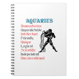 Carnet SYMBOLE Zodiaque Aquarius Horoscope