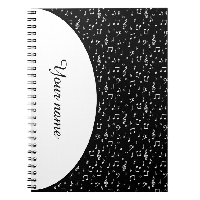 Carnet Symboles musicaux personnalisés (Devant)