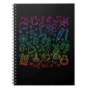 Carnet Symboles scientifiques colorés Chimie Physique