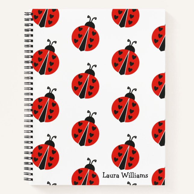 Carnet Sympa Red Ladybug Personnalisé (Devant)