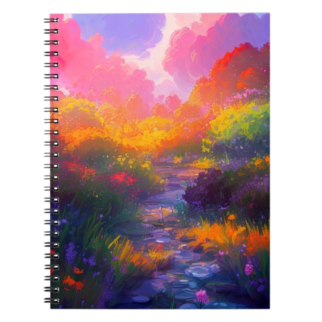 Carnet Symphonie multicolore du Jardin du coucher de sole (Devant)
