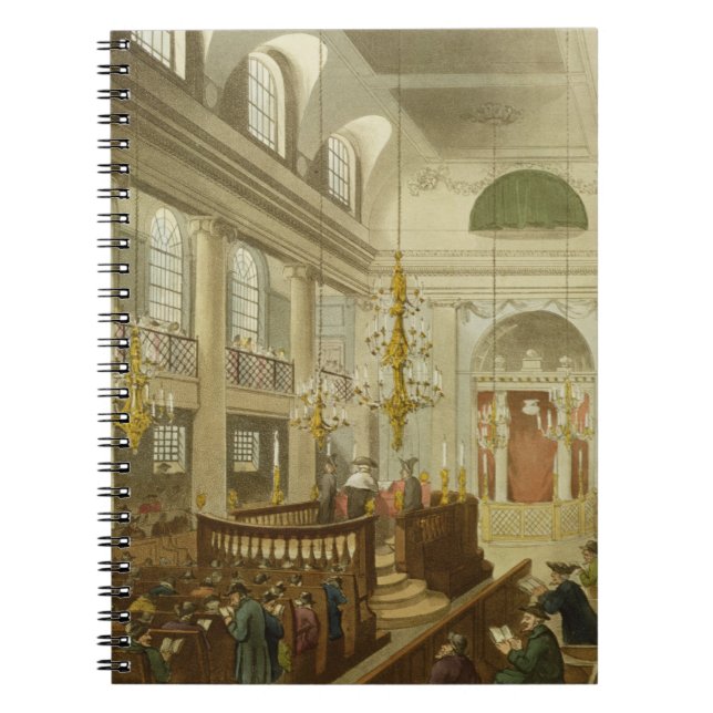 Carnet Synagogue, ducs Place, Houndsditch, d'Ackerman (Devant)