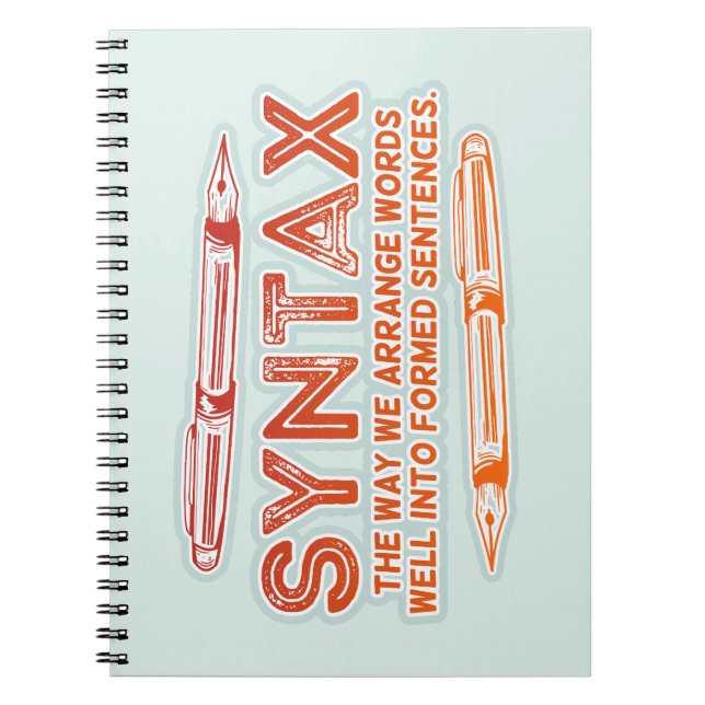 Carnet Syntaxe Funky Structure de la phrase Grammaire (Devant)