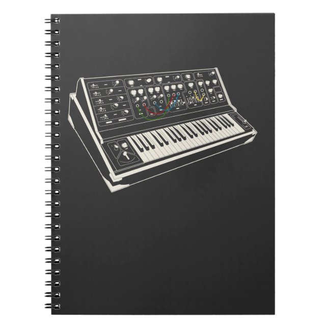 Carnet Synthétiseur modulaire Musique électronique analog (Devant)