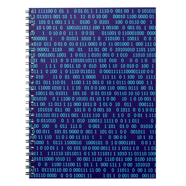 Carnet Système numérique binaire bleu (Devant)
