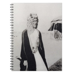 Carnet T.E. Lawrence dans la robe arabe (photo de b/w)