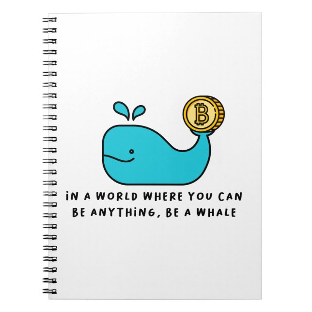 Carnet T-shirt baleine Bitcoin (Devant)