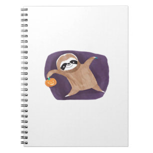 Carnet T-shirt classique paresseux d'Halloween avec citro