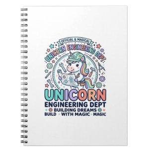 Carnet T-Shirt D Département d'ingénierie de Licorne Typo