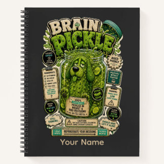 Carnet T-Shirt de bureau drôle personnalisé Brain Pickle