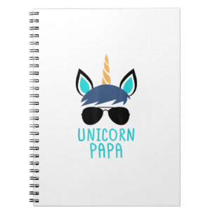 Carnet T-shirt drôle de Papa Licorne Cadeau de Fête des P