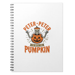 Carnet T-shirt drôle de squelette d'Halloween Peter Peter