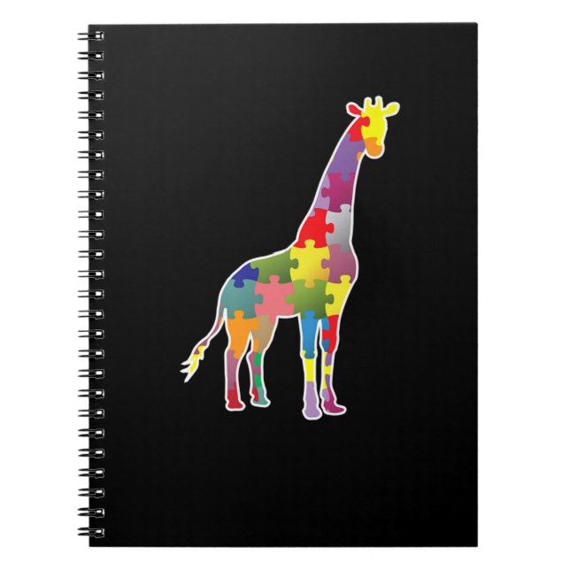 Carnet T-shirt Sensibilisation sur l'autisme Giraffe Joye (Devant)